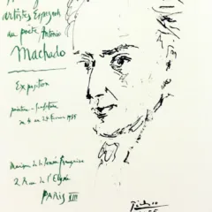 Picasso Lithograph 73 homage a Machado art in posters