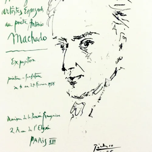 Picasso Lithograph 73 homage a Machado art in posters