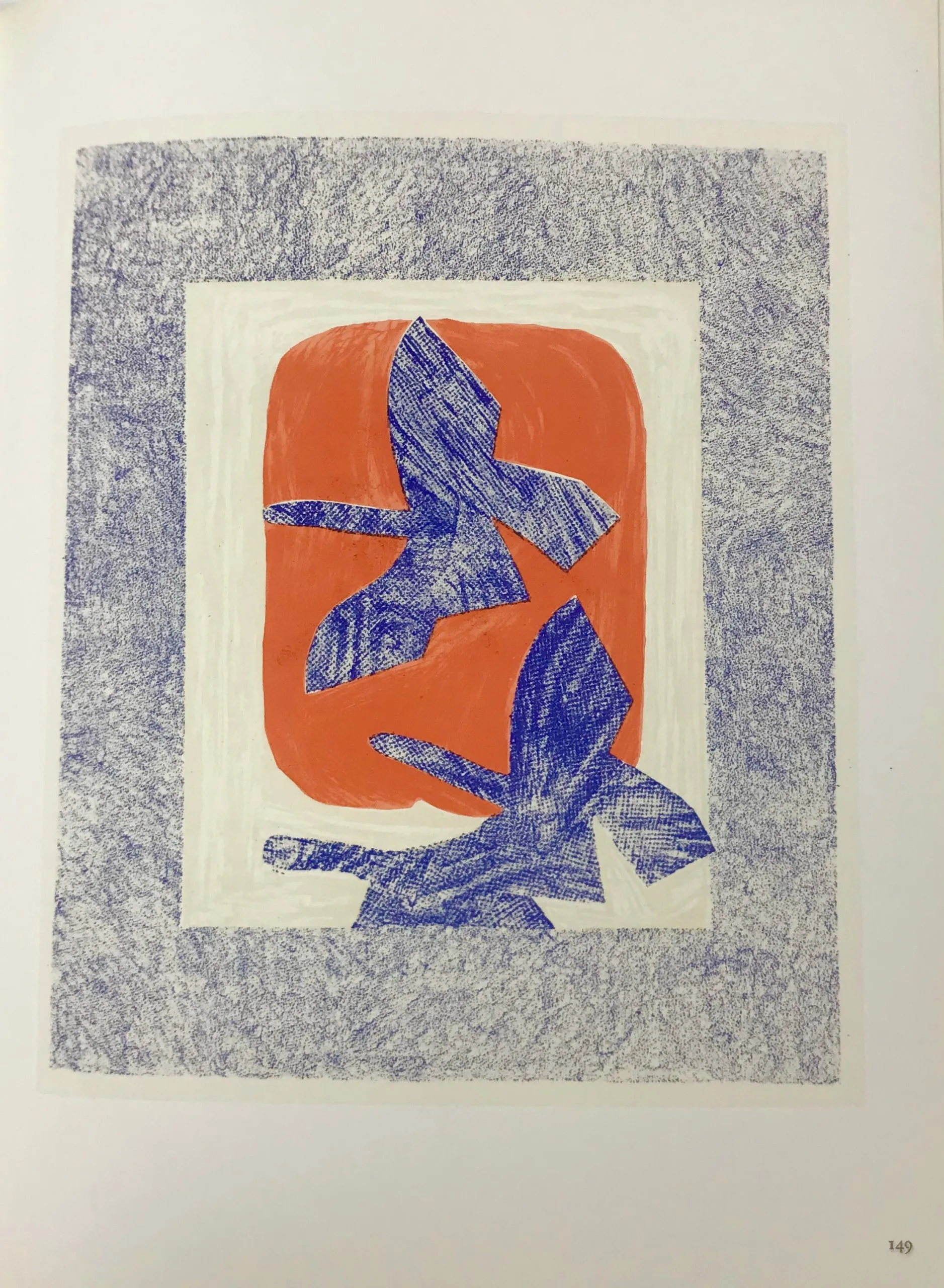 Braque Lithograph p149, Oiseau en vol 1963