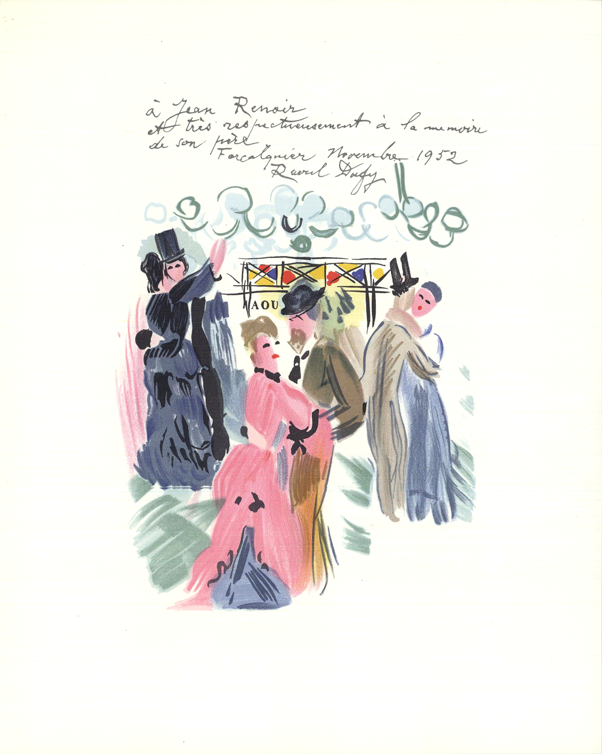 1965 Raoul Dufy Lithograph 8 Homage a Renoir