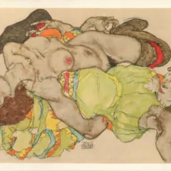 1968-schiele-lithograph-48-two-models-reclining