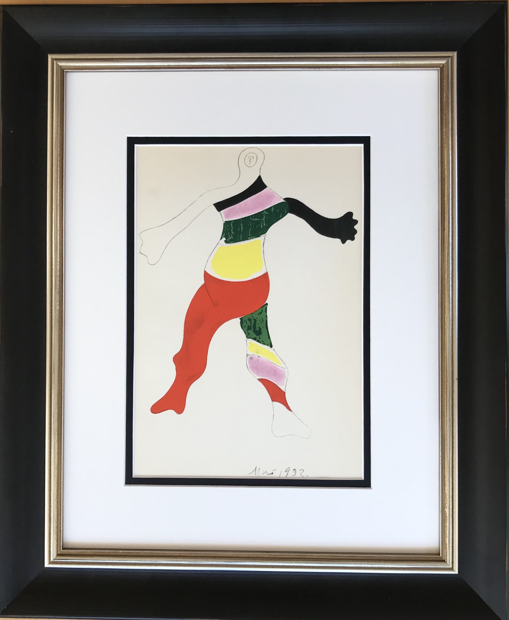 Framed Miro Lithograph Jeu d'Enfant 1954