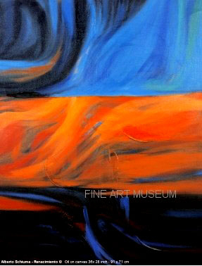 Alberto Schiuma Renacimiento Oil Painting on Canvas 1998