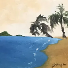 Grace Absi Golden Beach Oil Painting on Canvas 2003