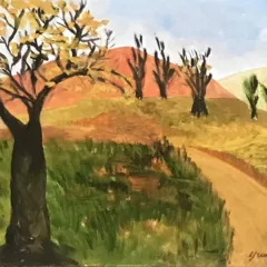 Absi Grace Spring hills Oil Painting on Paper