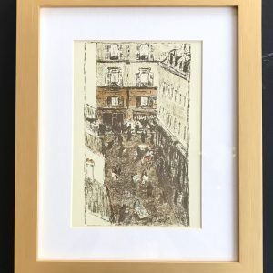 Framed Bonnard Lithograph 131, Coin de rue vue d'en haut