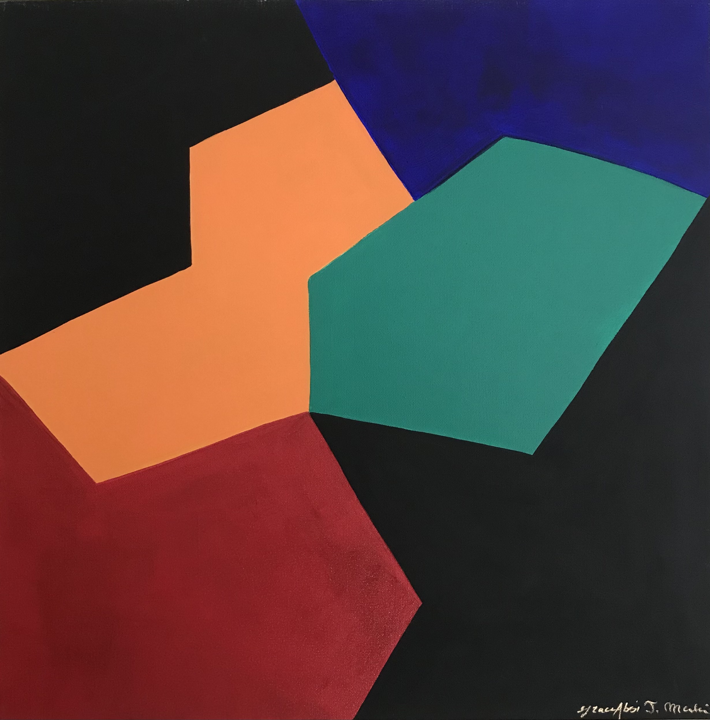 Grace Absi & J Merhi Color Composition No.1 Acrylic Painting on Canvas