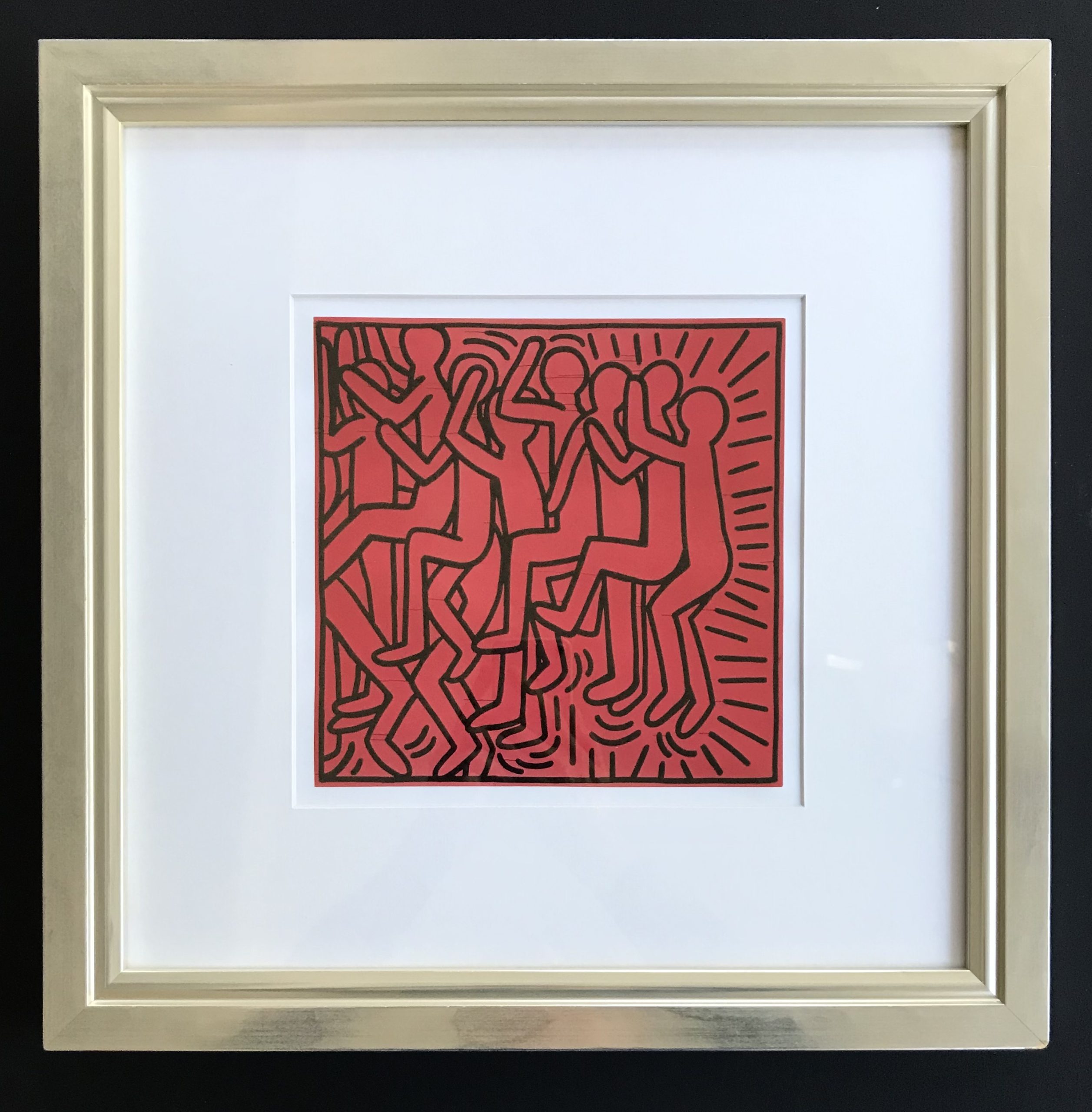 Framed Keith Haring print 1-1 2008