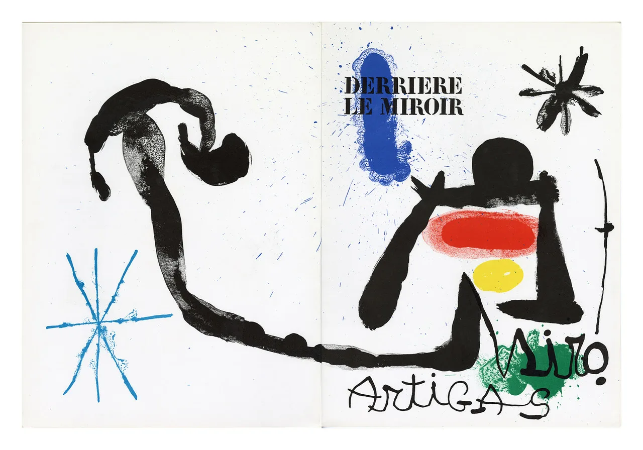 Miro Original Lithograph Double page DM01139d Derriere le Miroir 1963