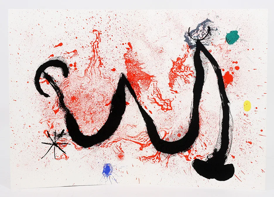 Title: Untitled - DM02139d Artist: Joan Miro Country: Spain Medium: Original Lithograph Marks: not signed not numbered Paper: Vellum paper 15 x 22 inch folded as published Printed: 1963 by Maeght France Provenance: Revue Derriere le Miroir 1963 Condition: Fine Certificate Of Authenticity is Included