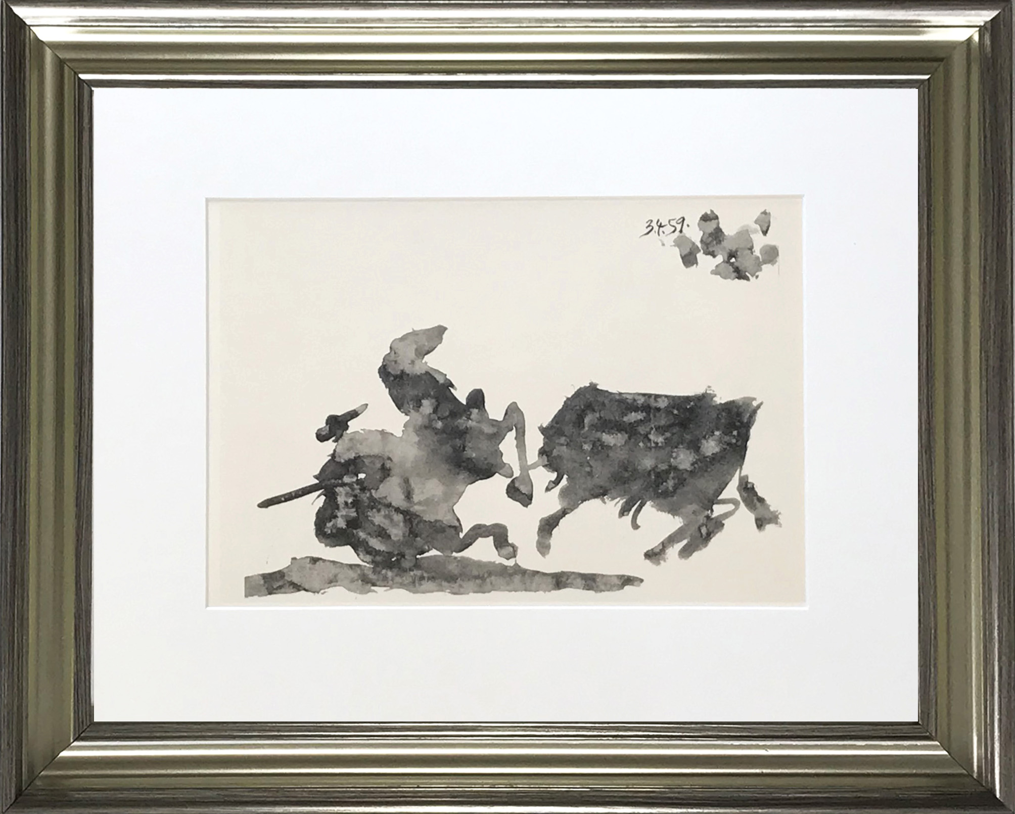 Picasso Toros Y Toreros 1961 framed S3 dated 3/4/59