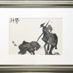 Picasso Toros Y Toreros 1961 framed S6 dated 3/4/59