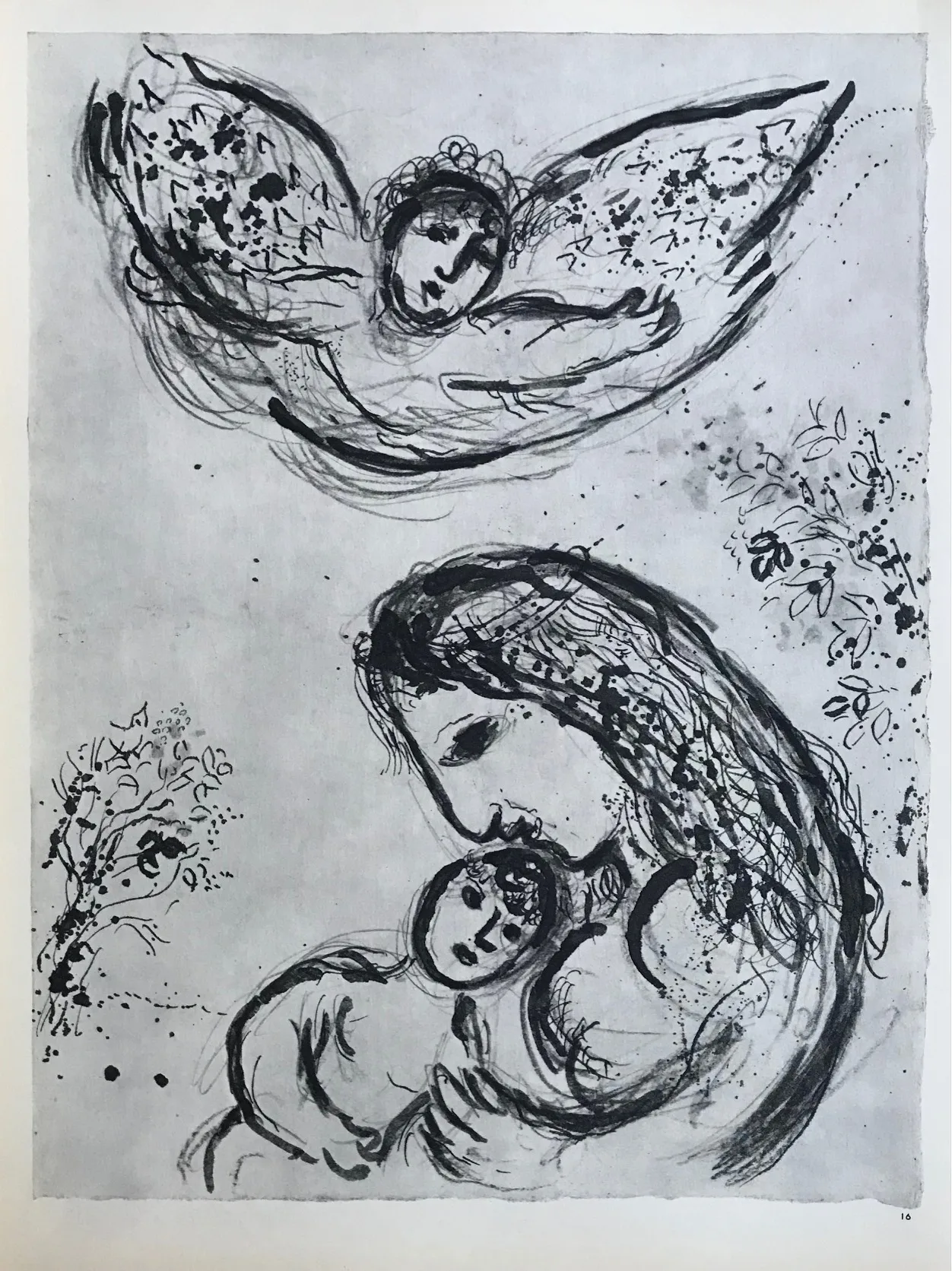 Chagall Heliogravure P16 The Bible Hagar in the Desert 1960