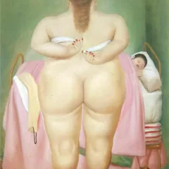 Fernando Botero (after) Woman Putting on Her 1983