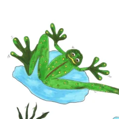 Grace Absi Colored drawing Frog