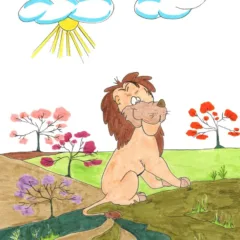 Grace Absi Colored drawing Lion