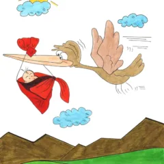 Grace Absi colored drawing Stork
