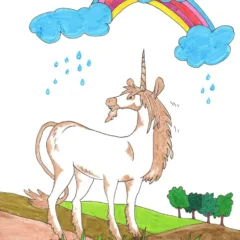 Grace Absi colored drawing Unicorn