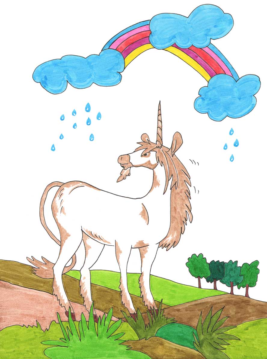 Grace Absi colored drawing Unicorn