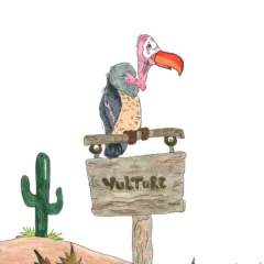 Grace Absi Colored Drawing Vulture