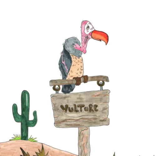 Grace Absi Colored Drawing Vulture