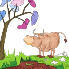 Grace Absi Colored drawing The Bull