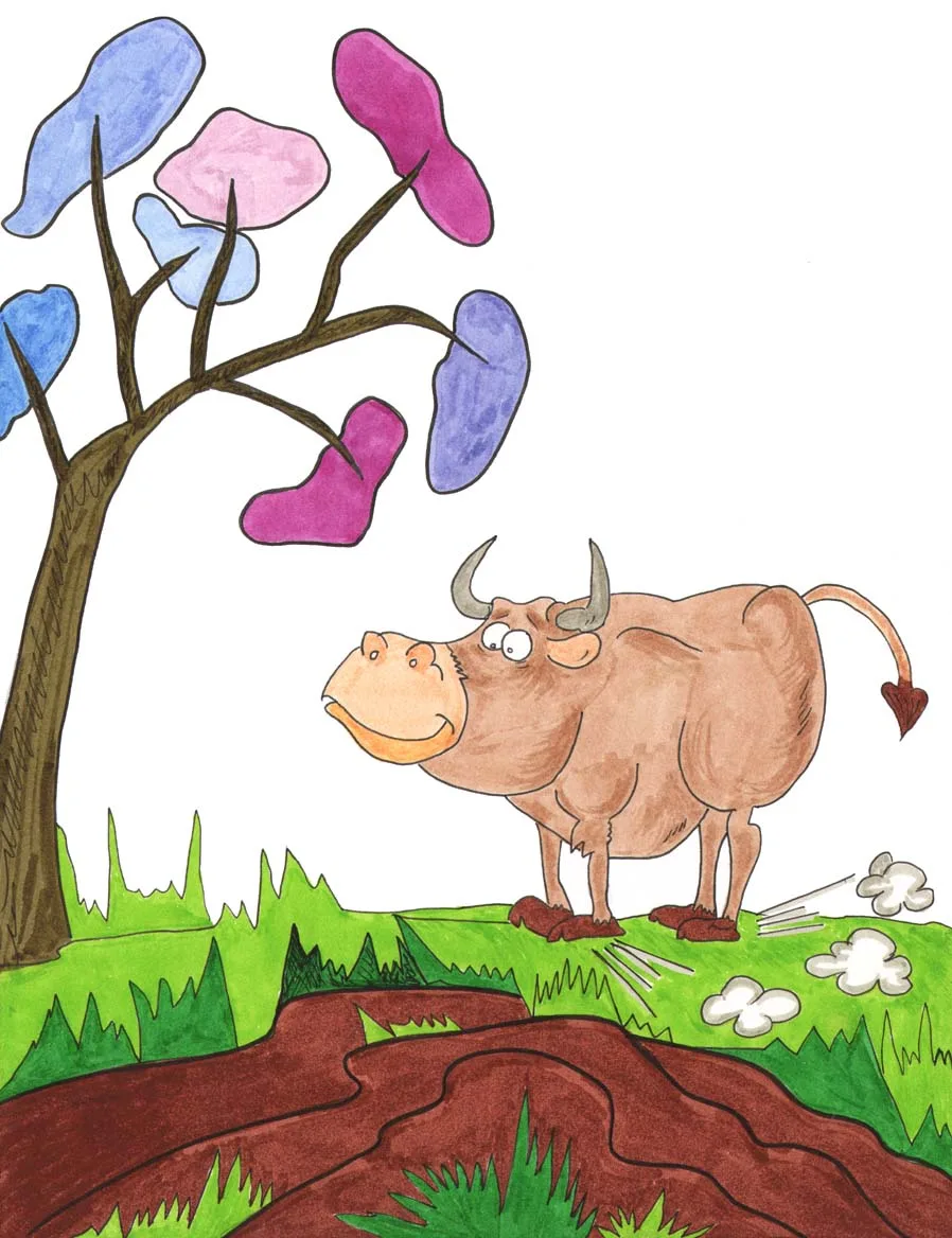 Grace Absi Colored drawing The Bull