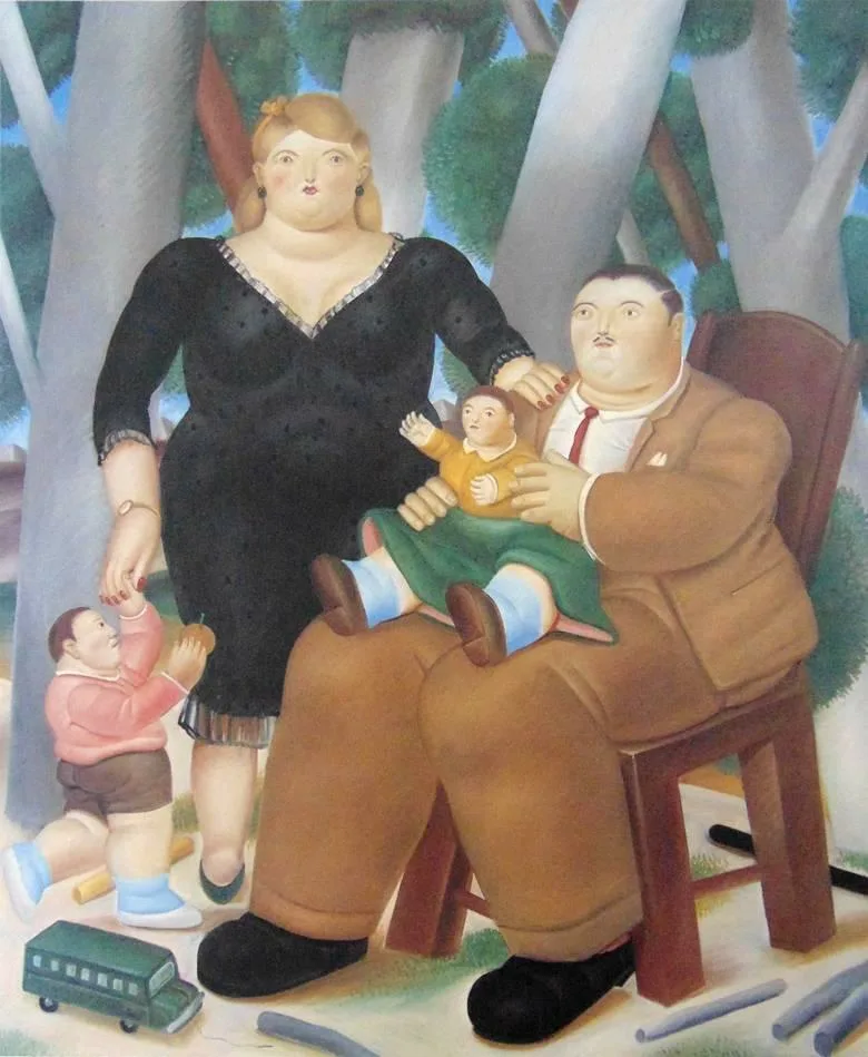 Fernando Botero (after) Family Group 1983