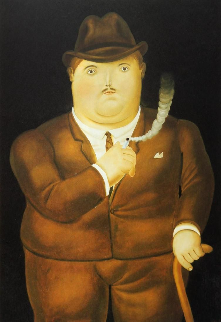 Fernando Botero (after) Man Smoking 1983
