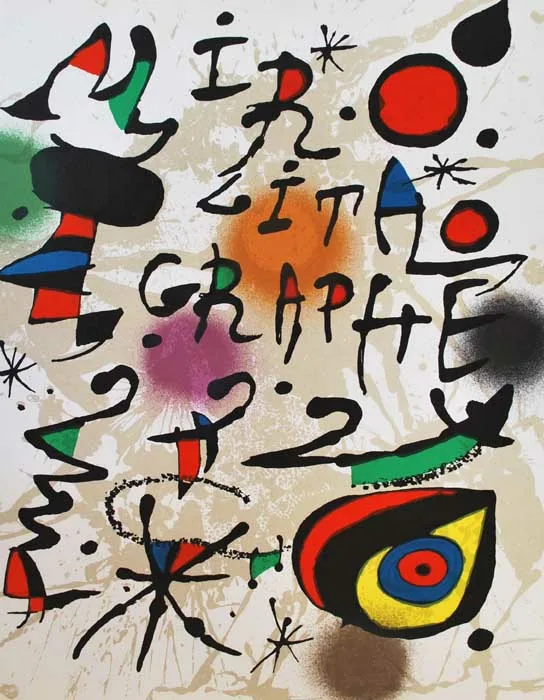 Joan Miro Original Lithograph V3-1 Mourlot 1977