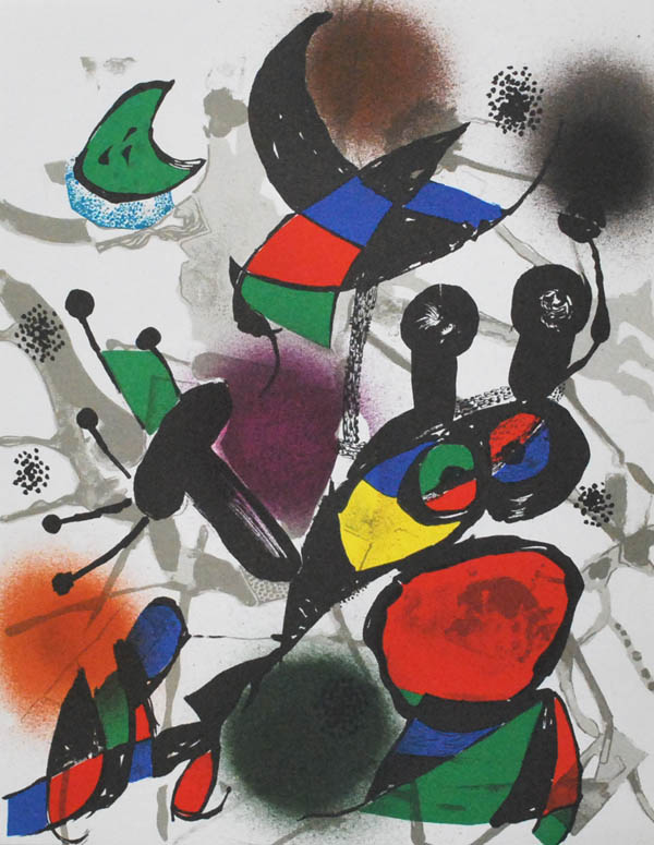 Joan Miro Original Lithograph V3-2 Mourlot 1977