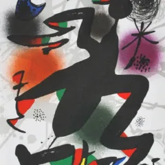 Artist: Joan Miro Country: Spain Title: Untitled V3-4 Medium: Original Lithograph Marks: Not signed not numbered Size: Velum paper 12.5 x 9.5 inch Printed: 1977 by Mourlot France Provenance: Catalogue Raisonne Miro Vol 3 Condition: Fine Certificate of Authenticity is Included