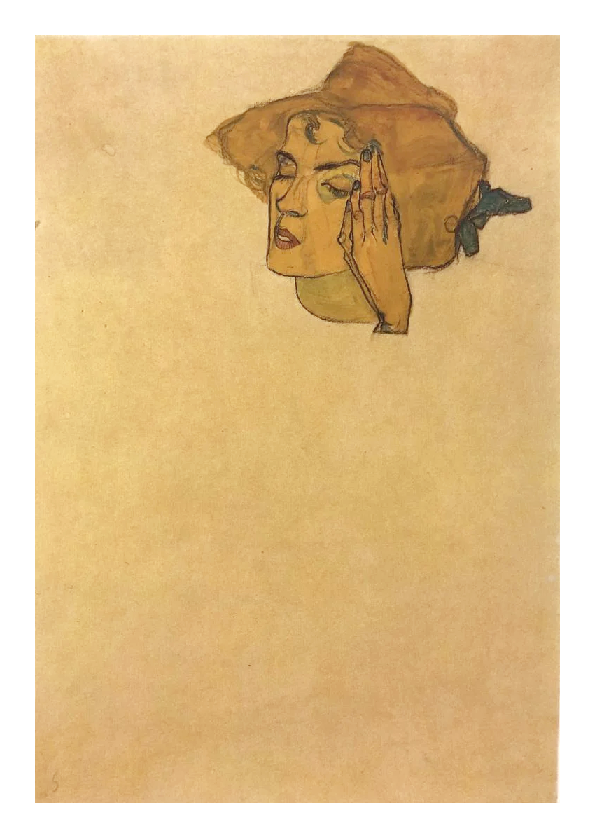 1981 Egon Schiele 1 Erotic drawings Portrait of a Lady