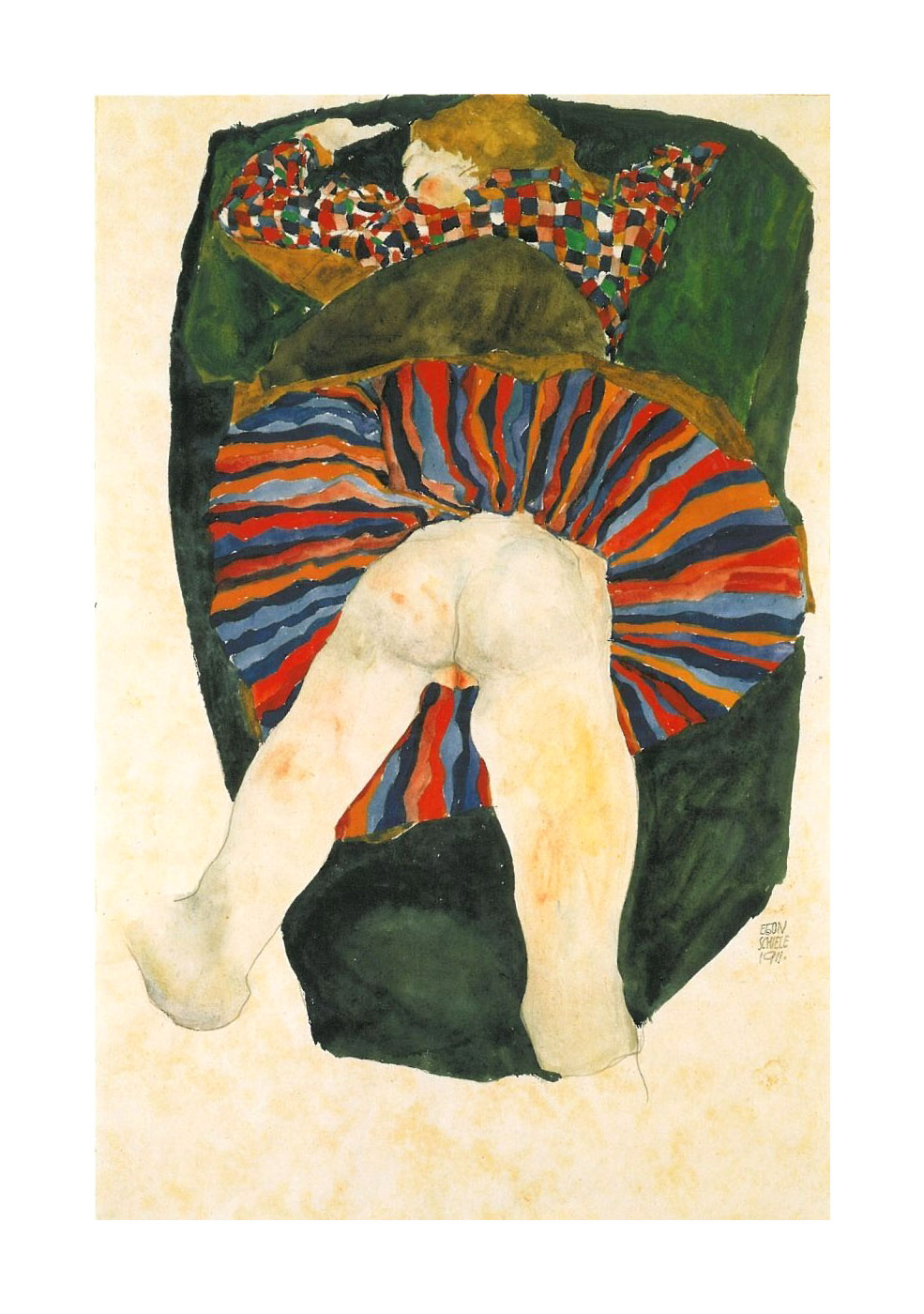 1981 Egon Schiele 11 Erotic Drawings Reclining Semi Nude