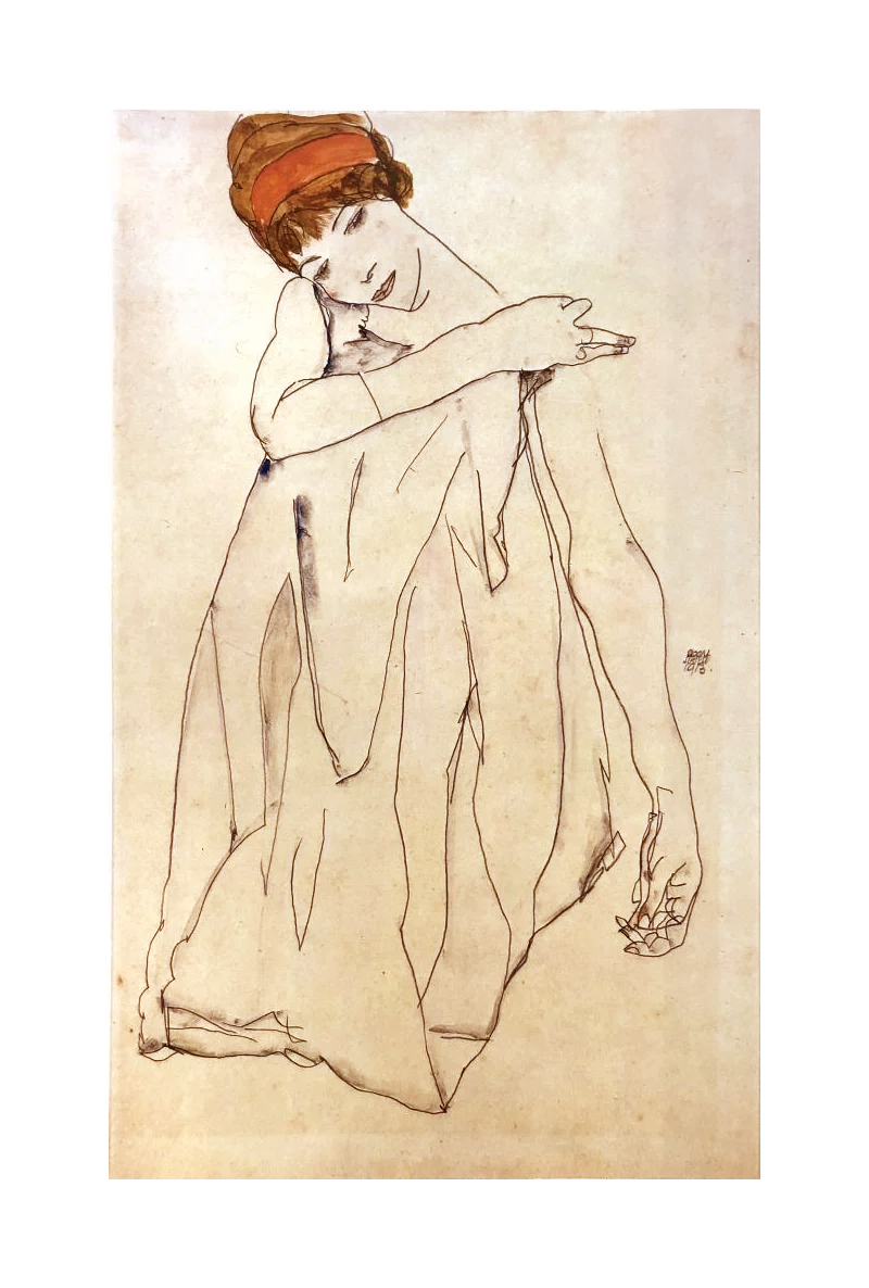 1981 Egon Schiele 19 Erotic Drawings Dancer