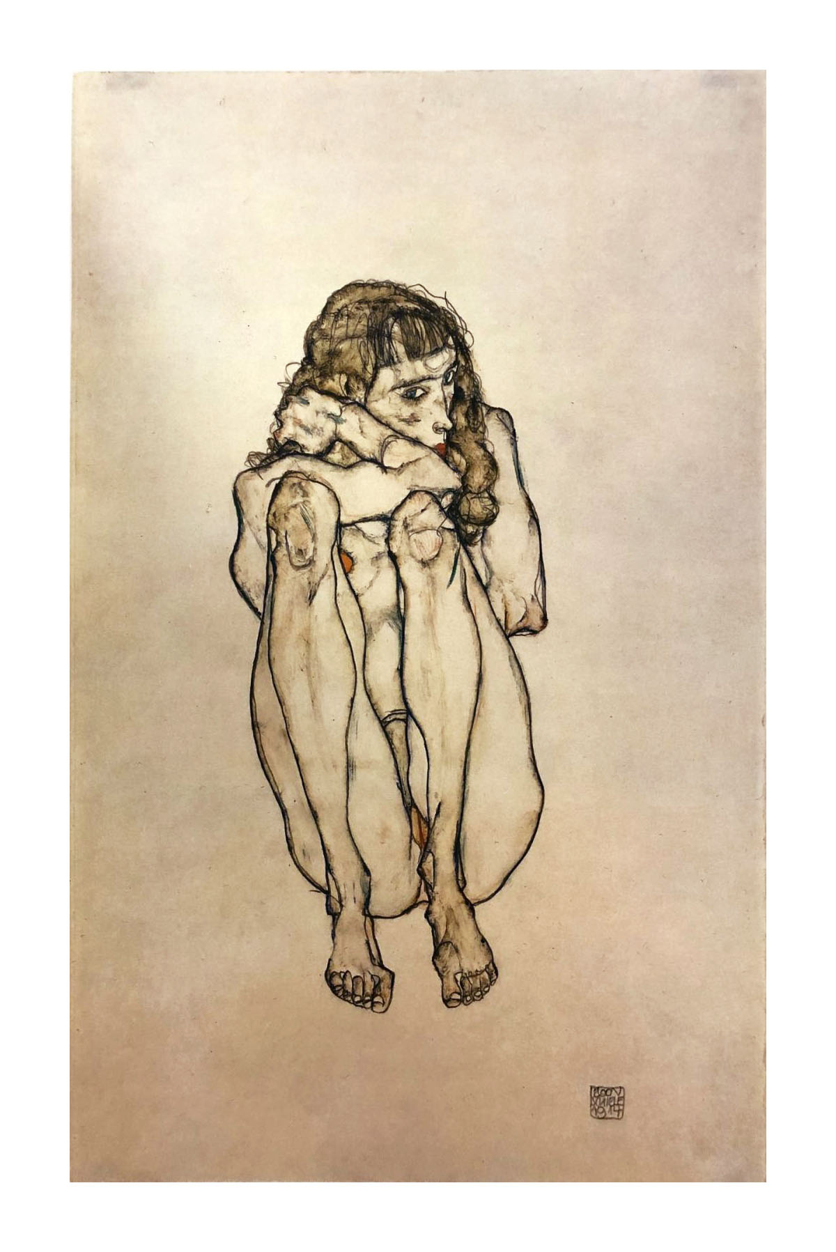 1981 Egon Schiele 26 Erotic Drawings Seated Nude