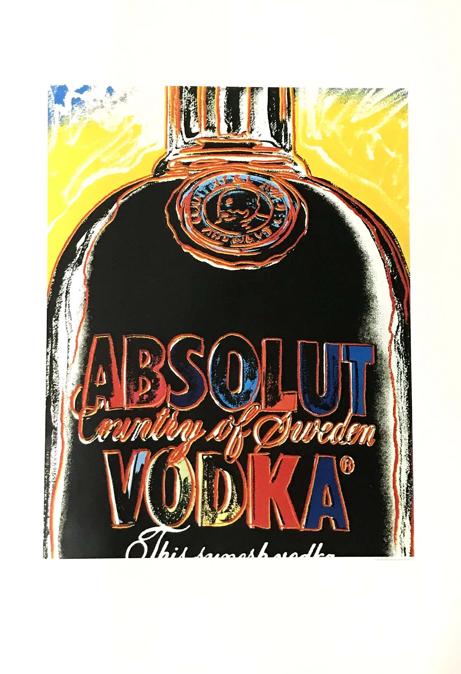 1999 Andy Warhol print Pop Art Absolut Vodka 1