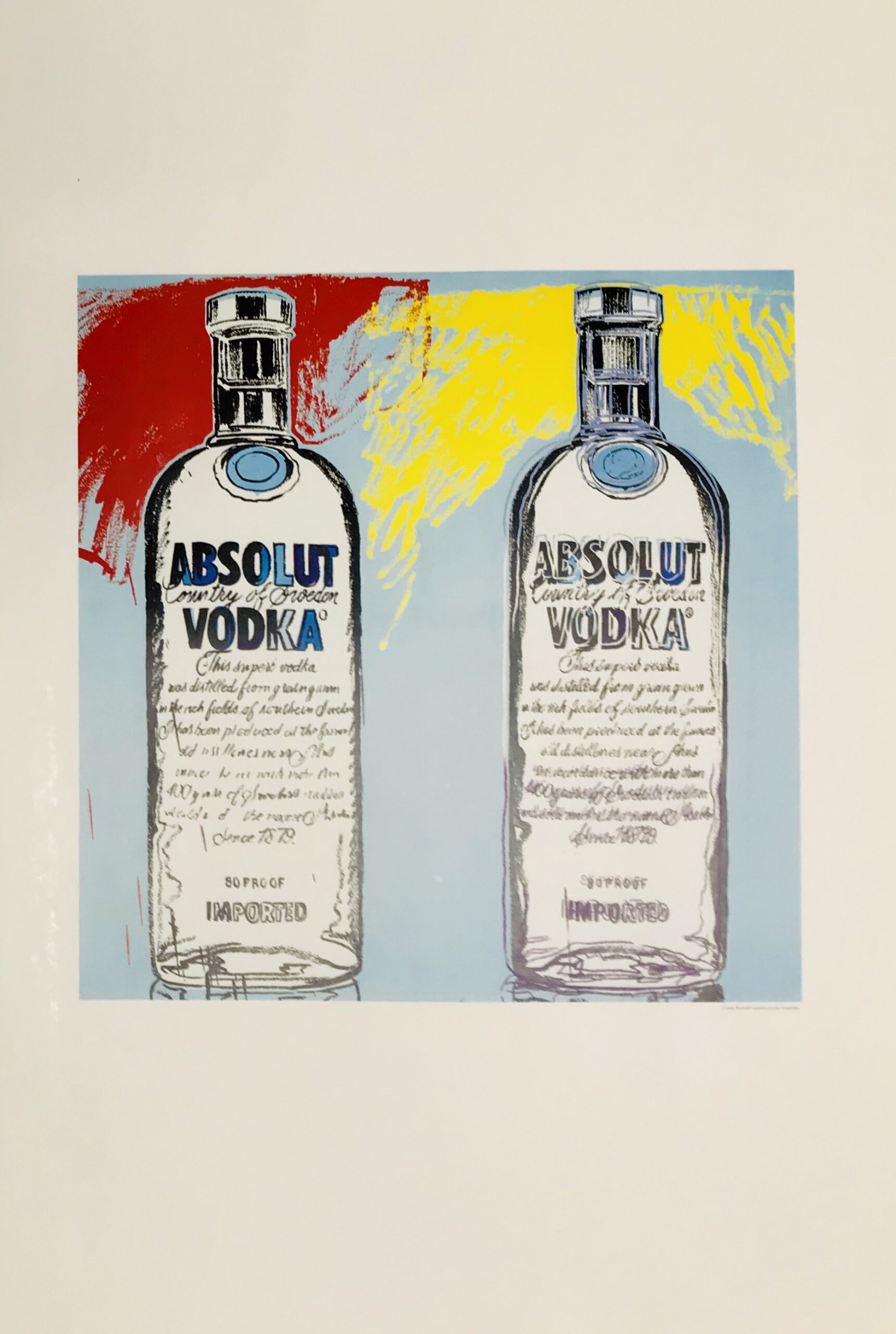 1999 Andy Warhol print Pop Art Absolute Vodka Double 2