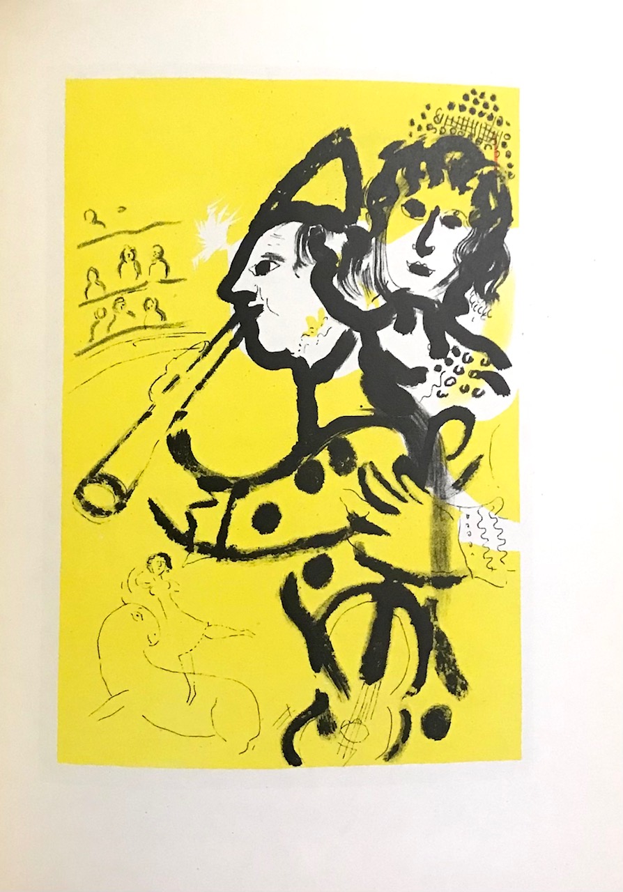 Chagall Lithographs Musical clown 1963 Mourlot
