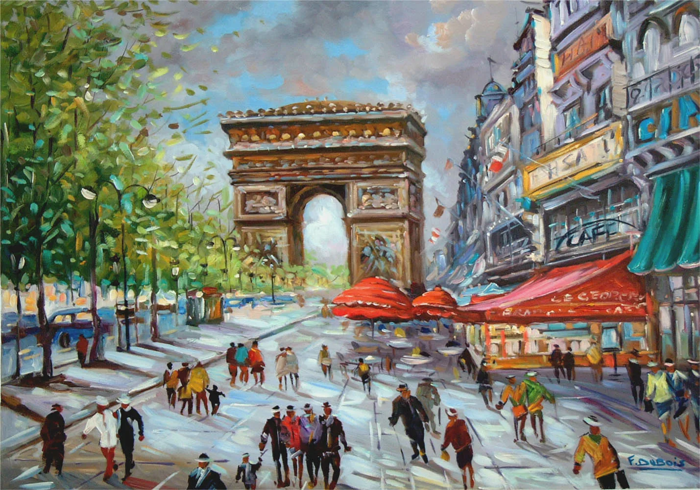 Francois Dubois Champs Elysees Signed & numbered Giclee