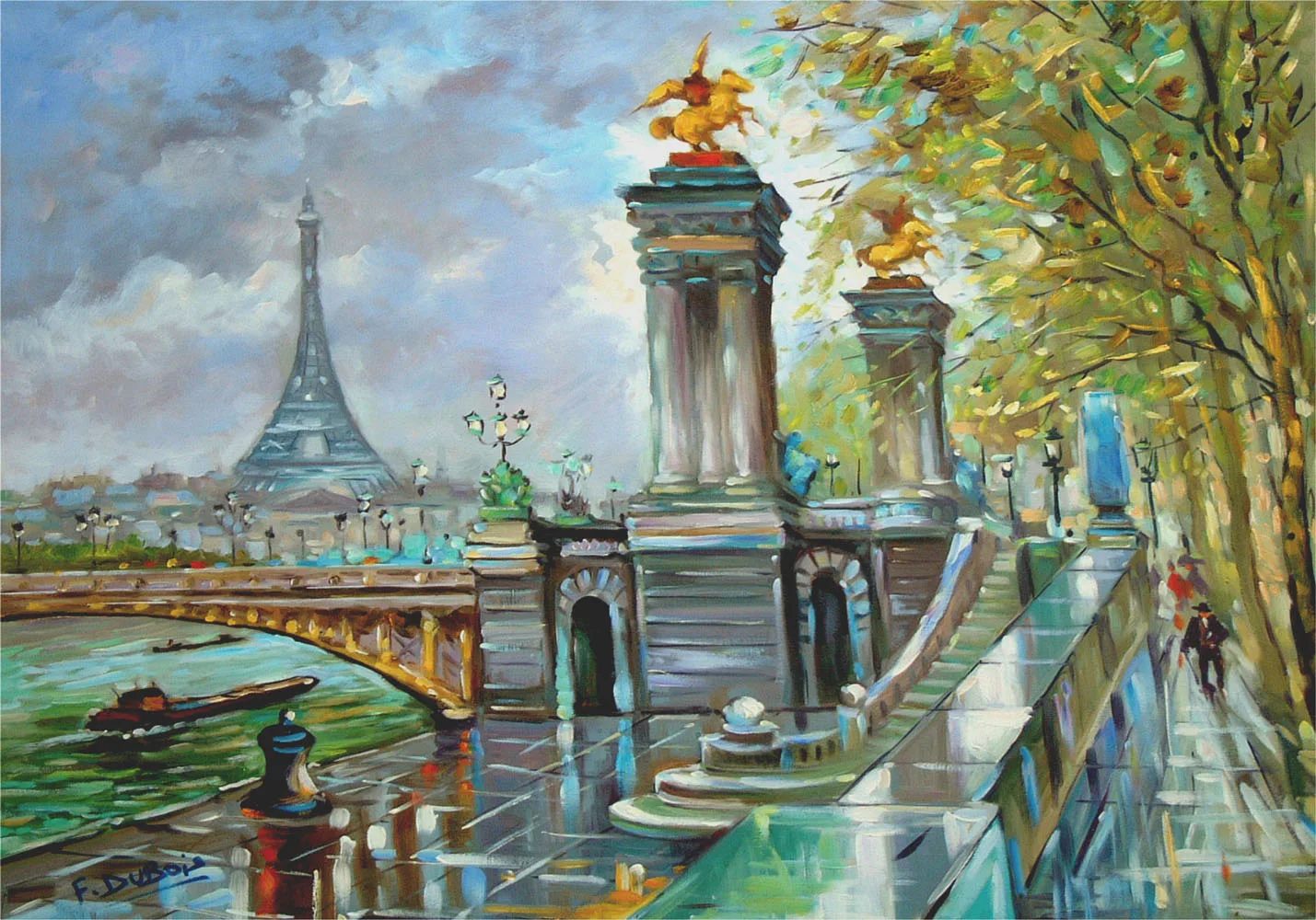 Francois Dubois Pont Alexandre 3 Signed & numbered Giclee