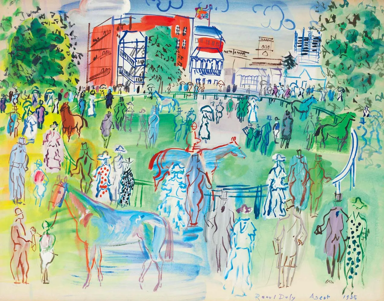 Raoul Dufy Paddock et Turfistes a Ascot Giclee Ltd EditionLtd Edition