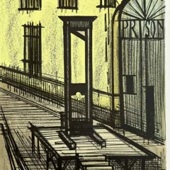 1968 Bernard Buffet Original Lithograph Prison