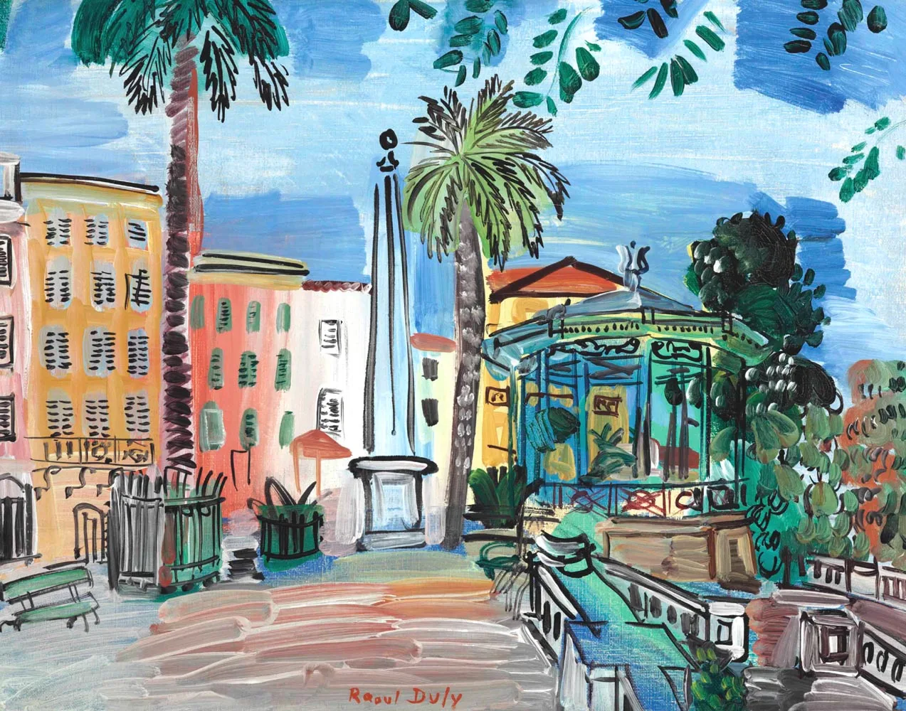 Raoul Dufy La Place Dhyeres Giclee Ltd Edition