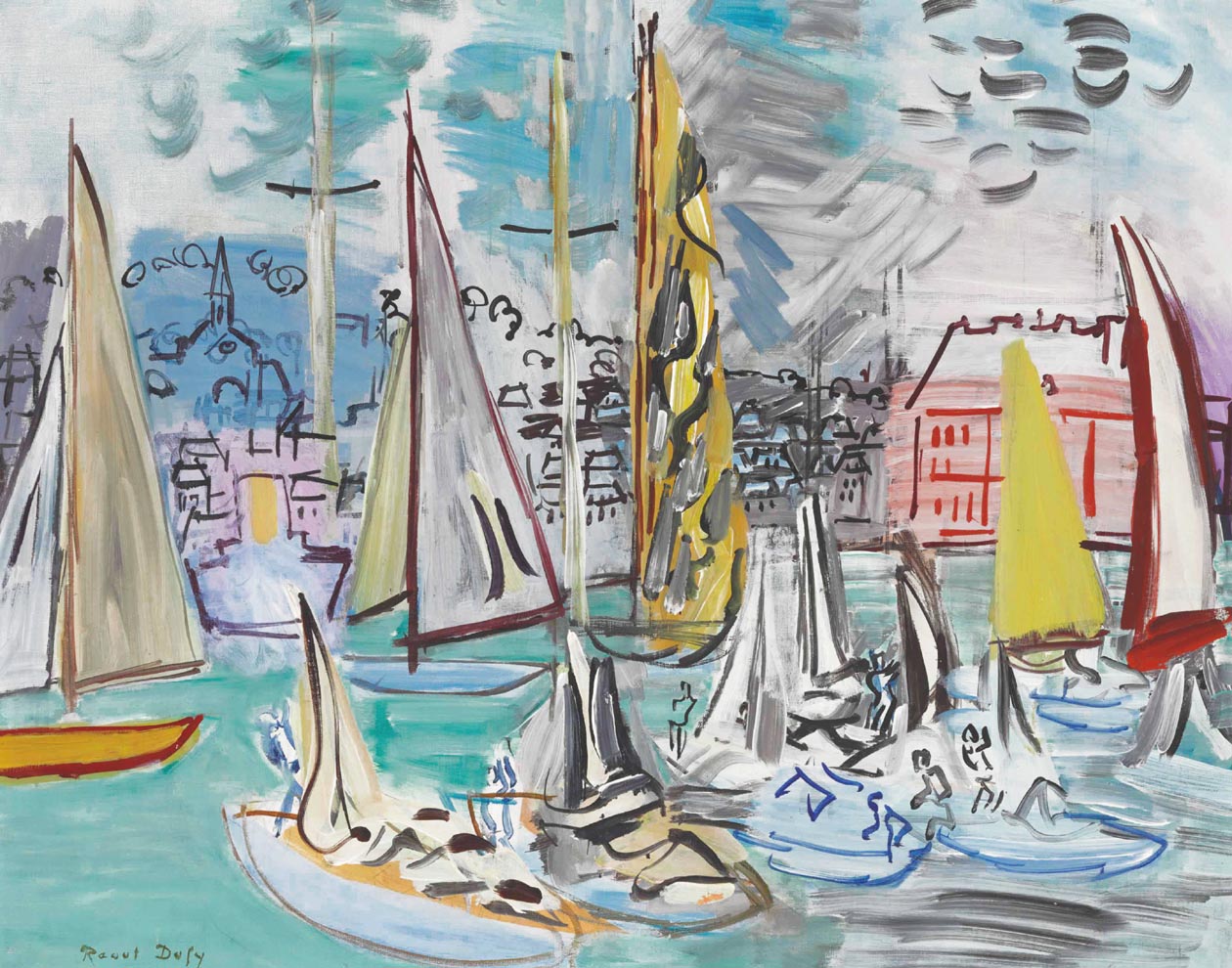 Raoul Dufy Voiliers dans le port de Deauville Giclee Ltd Edition