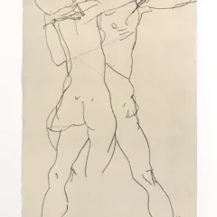 1981 Egon Schiele 39 Erotic Drawing Pair