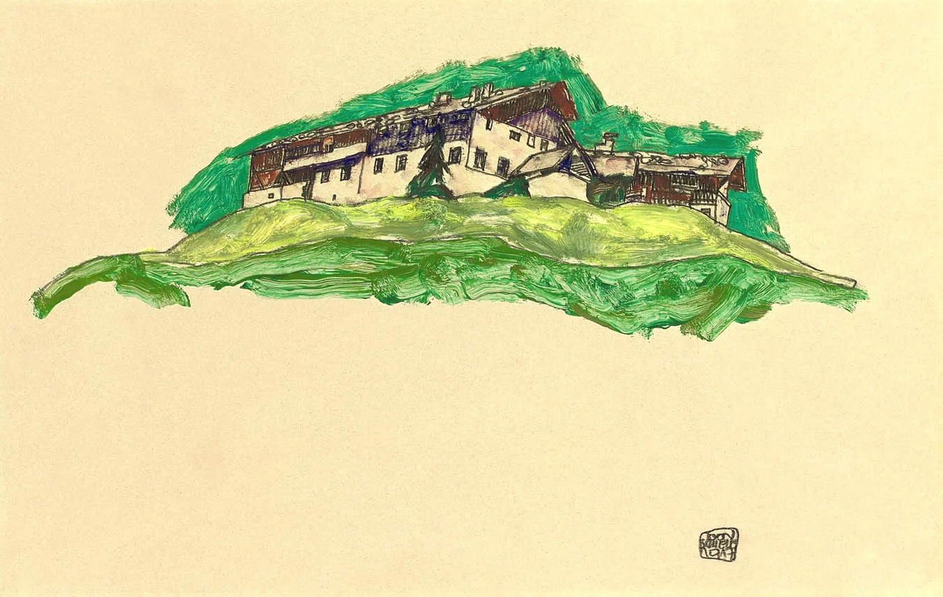 Egon Schiele Mountain Landscape Giclee Limited Edition