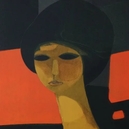 Minaux Original Lithograph La Femme 1968 Signed & Numbered