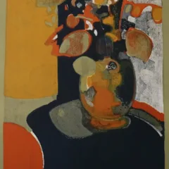 Minaux Original Lithograph Le Grand Bouquet 1966 Signed & Numbered