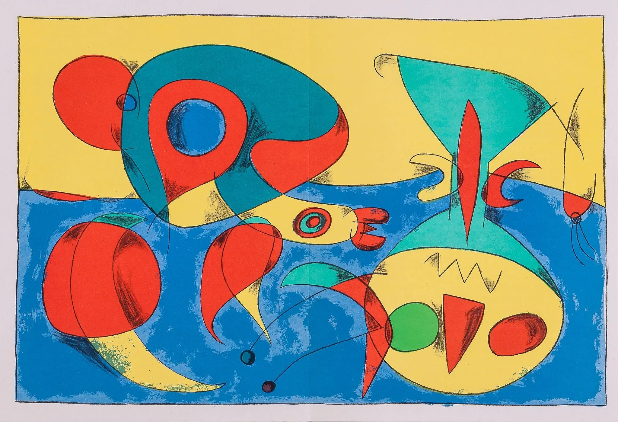 Miro Original Lithograph DM0487 Derriere le Miroir 1956